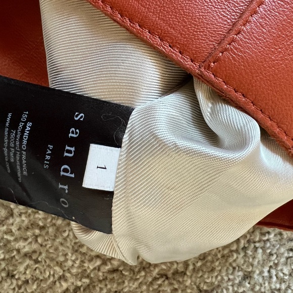 Sandro Real Leather Belted Skirt - Picture 8 of 8